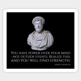 Marcus Aurelius Stoic Quote - You Have Power Over Your Mind Sticker